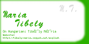 maria tibely business card